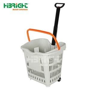 Panier de courses à roulettes Highbright avec poignée télescopique et grande capacité - Product Image 1