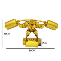 Trophée de musculation résine hommes statue fabricant Résine Bronze Femme Bodybuilder Figurine Bodybuilding Statue Trophée
