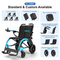 Fauteuil roulant électrique médical 4 en 1 populaire, 500W, sans balais, pour usage quotidien, portable et pliable