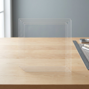 Lot de 5 feuilles de PVC transparent YF001 écologiques 0,3 mm 300x300 mm pour impression UV, thermoformage et services de découpe publicitaire - Product Image 3