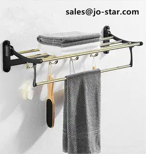 2022 New Design New Color Zinc Active Towel Shelf Shower Room Bathroom Accessories Towel Bar