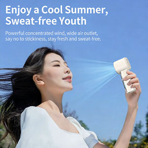 Nuevo mini ventilador portátil con diseño transparente estilo mecha, pantalla digital, turbina de alta velocidad y enfriamiento rápido - Product Image 2