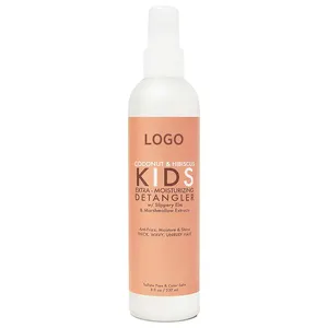Private Label Hair Detangler Spray For Kids Toddler Anti-Frizz Moisture Shine Hair Spray Leave In Conditioner Spray For Curly
