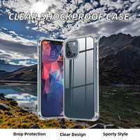 Étui de protection transparent de luxe HD antichoc en TPU pour iPhone 16 17 18 Pro Max avec protection de l'appareil photo