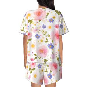 Ensembles de pyjama à manches courtes et col rond pour femmes avec image personnalisée - Product Image 5