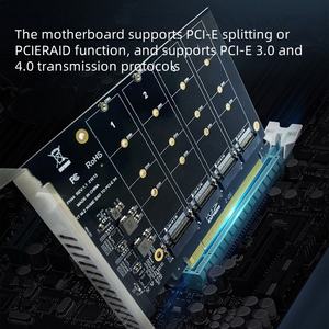 4 Poort M.2 Nvme Naar Pcie X16 4.0 Adapter Kaart In Voorraad - Product Image 3