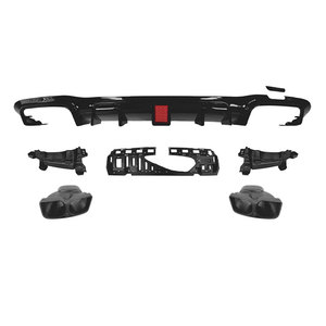 ลิปกระจายกลิ่นด้านหลังพร้อมปลายท่อไอเสียสำหรับ Mercedes Benz W213 <span class=keywords><strong>E</strong></span> <span class=keywords><strong>Class</strong></span> 16-20/21-23อัพเกรดเป็น BBS Style diffuser - Product Image 2