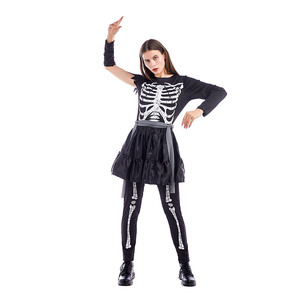 Disfraces de Halloween para mujer, venta al por mayor, vestido de enagua con esqueleto para mujer, disfraz de Cosplay Sexy <span class=keywords><strong>Midi</strong></span> - Product Image 3