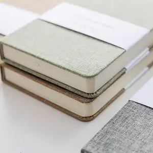 Jurnal Linen buku catatan kustom sampul keras perlengkapan sekolah A5 buku harian mewah jurnal bagus dengan kualitas bagus