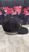 Gorra de Béisbol de 5 Paneles con Visera Curva, Estilo Nuevo, Personalizada, de Gamuza y Algodón, Gorras Deportivas B CROSS, Sombreros Barbas Originales con Logotipo de Diamantes de Imitación