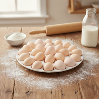 Accessoires de cuisine écologiques modernes, plat à œufs en porcelaine, plat décoratif de Pâques, 13 pouces de diamètre, céramique blanche, pour œufs à la diable