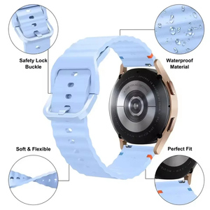 Correa de reloj de silicona suave 22mm 20mm correa de reloj de liberación rápida correa de reloj inteligente deportiva transpirable - Product Image 2