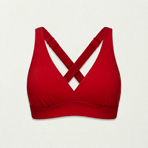 Sujetador deportivo a cuadros de alta sujeción con espalda cruzada para mujer, transpirable, de secado rápido, elástico, para yoga, gimnasio, entrenamiento, fitness y atletismo. - Product Image 1