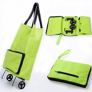 New <b>Creative</b> Design Reusable Multi-functional Trolley Shopping Bags with Logos Cart Foldable Letter Pattern Grocery Bag - Product Image 1