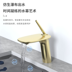 <b>Single</b> Handle Copper <b>Basin</b> Faucet Ceramic Valve Core Deck Mounted <b>Single</b> Hole Bathroom Sink <b>Tap</b> - Product Image 4