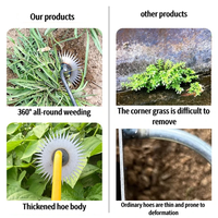 Outil de désherbage de jardin haute résistance, type tête de tournesol, en acier au manganèse forgé, extracteur d'herbes.