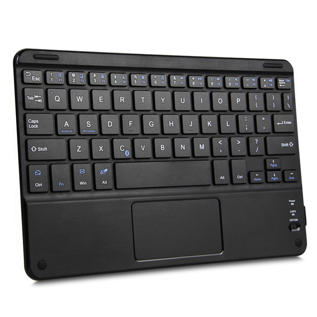 10inch Universal Mini Slim Wireless Keyboard Ultra-thin Mouse Touch BT Keyboard With Touchpad