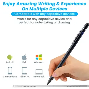K811 높은 감도 태블릿 펜 알루미늄 합금 범용 USB 포트 충전식 스타일러스 HP 노트북 펜 디지털 펜