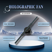Ventilateur publicitaire holographique 3D YUNJI avec écran LED, résolution 8K, lisible en plein soleil, garantie de 2 ans, luminosité de 1500 cd