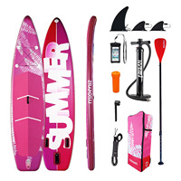 Planche de paddle gonflable Drop Stitch Yoga SUP large et stable pour débutants, fitness, avec pont en EVA, personnalisable OEM