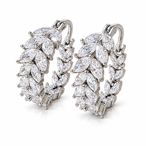 Orecchini a polsino a foglia Marquise da donna, stile francese, accessori per l'orecchio da indossare tutti i giorni - Product Image 6