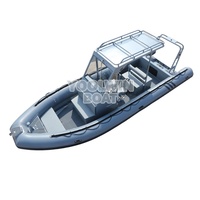 Bateau semi-rigide gonflable RIB de patrouille maritime SAR de 25 pieds, robuste et durable, à vendre