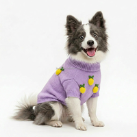 Pull en coton tricoté doux pour chien avec décor citron 3D – Idéal pour Halloween/Noël – Pull chaud d'hiver pour chiens de taille moyenne – Vente en gros