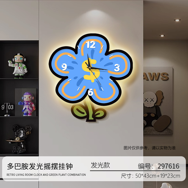 Rich flowers-blue luminous large