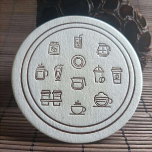 Bán buôn hình dạng tùy chỉnh giấy Coaster Cốc giấy trắng Coaster đế lót ly tùy chỉnh cho các quán bar khách sạn - Product Image 5