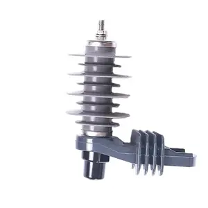 Silicone rubber gapless 21kV surge arrester metal oxide surge arrester lightning arrester