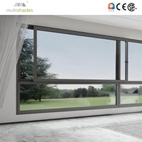 Fenêtre coulissante horizontale à double vitrage, design moderne personnalisé, norme NFRC USA, cadre en alliage d'aluminium coupe-vent, cuisine