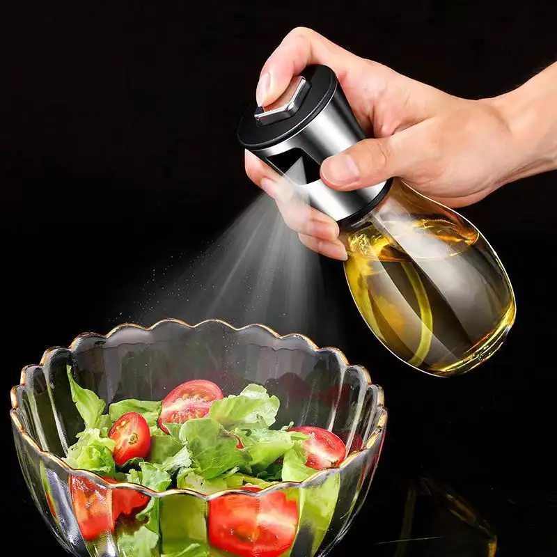 Spruzzatore di aceto di olio per uso alimentare riutilizzabile in acciaio inossidabile caldo Spray per utensili da cucina spruzzatore di olio d'oliva flacone Spray per olio d'oliva
