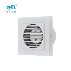 4 pulgadas ventilador de ventana de vidrio estilo obturador automático baño ventilador de escape de plástico ventilador de escape