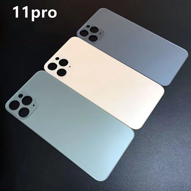 For Iphone 11 Big Hole Back Rear Housing Back Glass Cover Replacement 6.1 Inch With 3m Adhesive Sticker