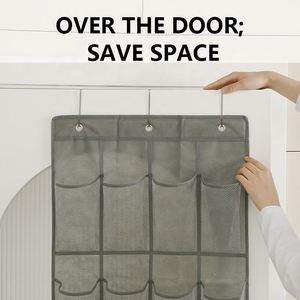 Foldable Clear 24 Mesh Pockets Cheap Large Over the Door Hanging Shoe Closet Organizer Storage <b>Bags</b> - Product Image 2