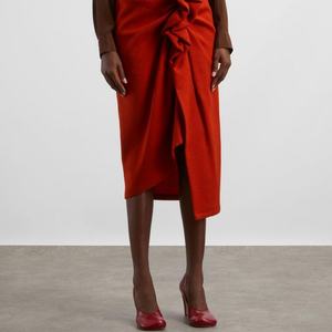 Fournisseur de vêtements Robe de soirée à la mode pour femmes personnalisée gratuite Jupe crayon Mini jupe ajustée en tissu de laine sexy - Product Image 2