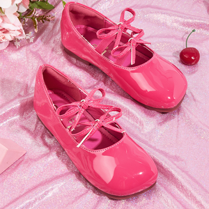 Nouvelles Chaussures de Danse Adorables à Nœud pour Filles, Antidérapantes, à Semelle Souple, en Cuir, pour les Âges de 2 à 12 Ans - Product Image 3