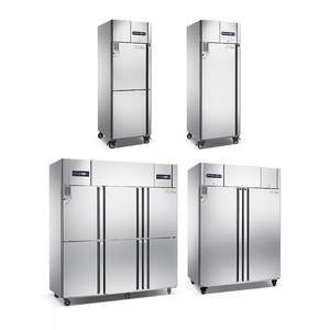 Factory Sale Large Capacity Air Cooling Cool <b>Fridge</b> Adjustable Single-Temperature Upright Freezer Double Door Refrigerator Hotel - Product Image 1
