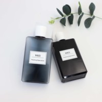 Bouteille en plastique carrée noire PETG de haute qualité de 6,7 oz (200 ml) pour l'emballage de lotion corporelle avec bouchon à disque