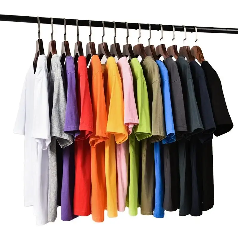 T-shirt homme en coton brodé, imprimé, personnalisé, surdimensionné, uni, à épaules tombantes, vente en gros, 260 g/m²