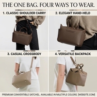 Sac à langer personnalisable en cuir PU végétalien imperméable de qualité supérieure pour femme, sac à dos et pochette