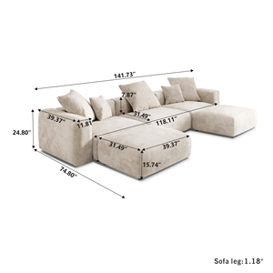 Atunus chúng tôi trong kho thả vận chuyển Mỹ lớn vuông Modular cắt <span class=keywords><strong>sofa</strong></span> couch <span class=keywords><strong>SET</strong></span> <span class=keywords><strong>Sofa</strong></span> lớn vải nhung Bộ <span class=keywords><strong>sofa</strong></span> - Product Image 5
