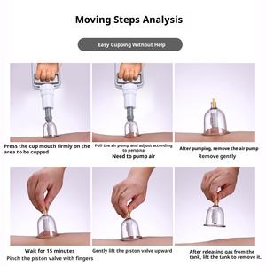 Bekam vakum Manual, perangkat ekstraksi udara non-api Salon kecantikan perjalanan Kelas I seluruh tubuh bekam tradisional Cina - Product Image 3