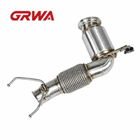 GRWA Downpipe Catalyzed Personnalisé B48 pour BMW MINI Cooper S JCW F-Series 2.0T 3 Pouces SS304 Tuyaux d'Échappement Performance