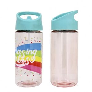 Botella de Agua de Plástico Personalizada para Niños, Libre de BPA, con Pajita - Product Image 1