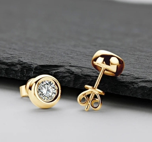 Juego de Joyería de Fábrica, Personalizado, Chapado en Oro de 14k, Aretes y Collar para Niñas y Mujeres, con Cadena, Joyería Fina con Certificado GRA - Product Image 3