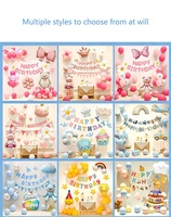 Ensemble de ballons en latex de 10 pouces avec animaux de dessin animé, idéal pour les décorations d'anniversaire, disponible pour l'impression de logos transfrontaliers
