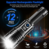 Linterna LED Recargable USB-C XHM77, 2000 Lúmenes, Largo Alcance, Enfoque Ajustable, Linterna de Emergencia, Éxito de Ventas en Línea