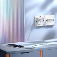 86*86mm Conception Simple 1 Gang 1 Way Switch 10A Electrical Home Application Wall Switch for Apartment Light