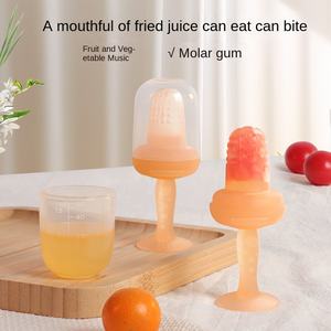 Juguete personalizado de silicona para la dentición infantil, mordedor con ventosa, alimentador de frutas para bebé, chupete con cubierta - Product Image 5